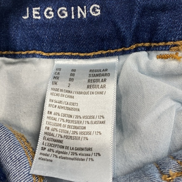 Women’s American Eagle Outfitters brand Jeans Super Stretch Jegging AEO denim 00 - Picture 5 of 7